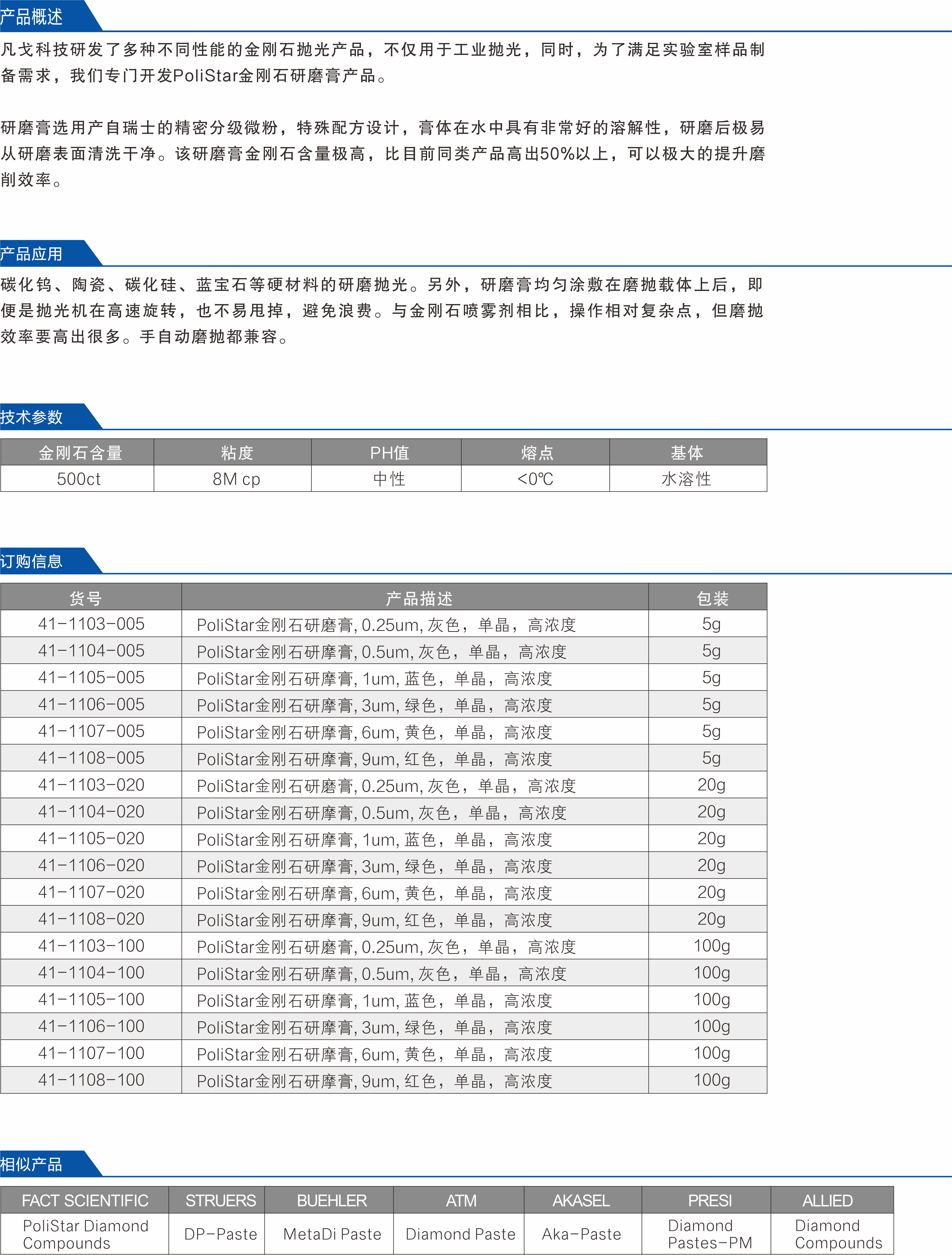 PoliStar Diamond Compounds